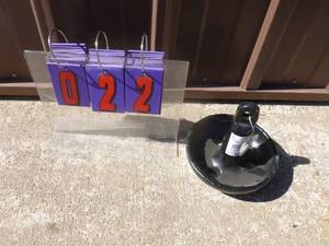 10 lb coated mushroom anchor. New. As shown.