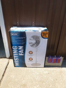 Kul 16 misting fan. Appears new in box. As shown.