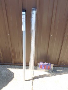 Qty of 2 aluminum sand rod holders by Hurricane. New. As shown.