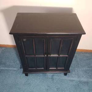 lot 51 image: Contemporary Glass Front Side Table
