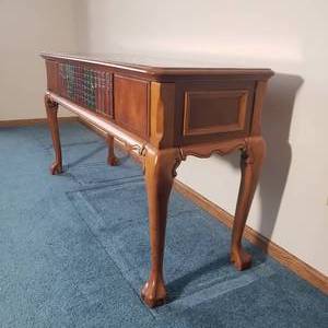 lot 14 image: Faux Book Claw Footed Console Table
