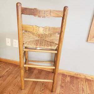 lot 55 image: Charming Cottage Rush Seat Counter Stools