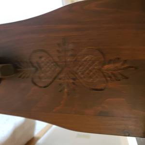 lot 42 image: Spoon Carved Pine Harvest Table