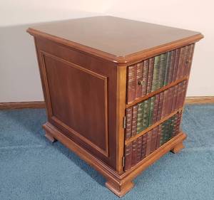 lot 15 image: Faux Book Contemporary Side Table