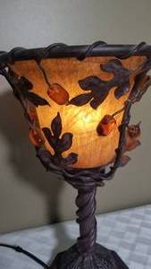 lot 57 image: Acorn Amber Glass Table