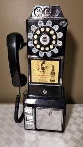 lot 196 image: Vintage Inspired Budweiser Beer Ad Payphone Telephone