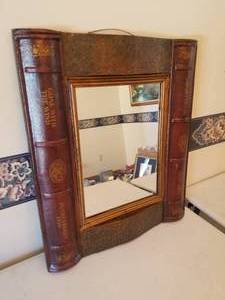 lot 108 image: Cool Faux Book Mirror