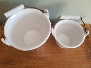 lot 236 image: Cute Enamel Buckets