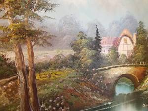 lot 116 image: Wonderful Idyllic Landscape Art by S. Brown