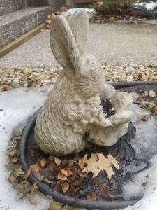 lot 76 image: Cute Concret Bunny Sculpture