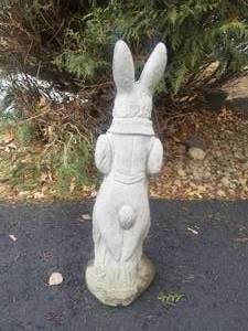 lot 69 image: Alice in Wonderlands White Rabbit Outdoor Bunny Sculpture