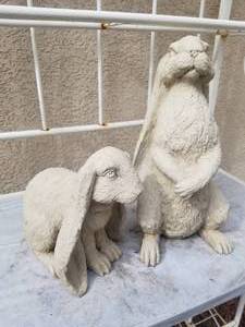 lot 34 image: Adorable Bunny Sculptures