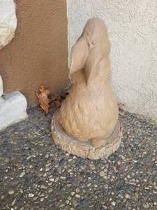 lot 33 image: Cute Outdoor Rabbit Sculpture