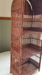lot 89 image: Wicker Domed Top 3 Shelf Cabinet