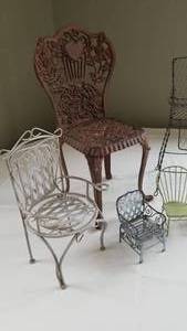 lot 210 image: Unique Metal Chair Miniature Collection