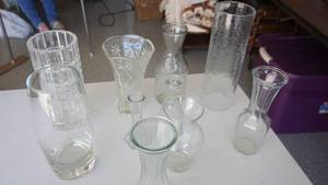 lot 64 image: Lead Crystal Vase  Glass Vases