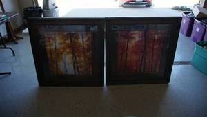 lot 81 image: 2 Large Wood Framed Fall Pictures