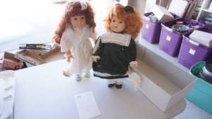 lot 84 image: 2 Collectible Porcelain Gotz Dolls