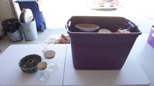 lot 91 image: Bin with Small Housewares