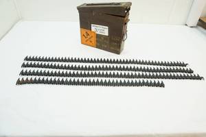 lot 14 image: Ammo can, magazine belts