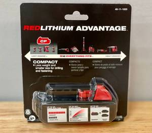 lot 57 image: Milwaukee Tool M18 Lithium CP 2.0 Ah Battery.
