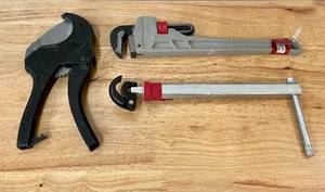 lot 8 image: Lot of 3 Husky Plumbing Tools Wrenches Pipe Cutter