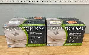 lot 22 image: Lot of 2 Hampton Bay Medium Bathroom Ventilation Fans