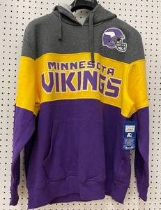 lot 49 image: NFL Minnesota Vikings Mens Starter Hooded Sweatshirt Size 2XL