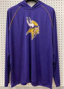 lot 50 image: NFL Minnesota Vikings Mens Starter Long Sleeved Hooded Shirt Size 2XL
