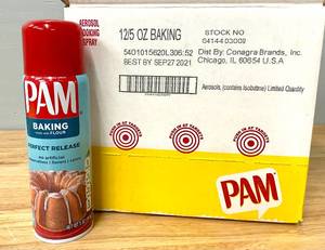 lot 53 image: Box OF 12 Pam Baking Cooking Spray
