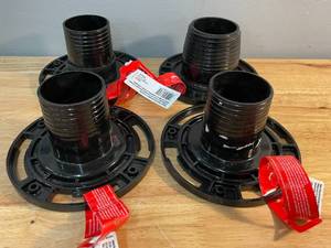 lot 69 image: Lot of Oakey Twist-N-Set 3 in. ABS Open Toilet Flanges