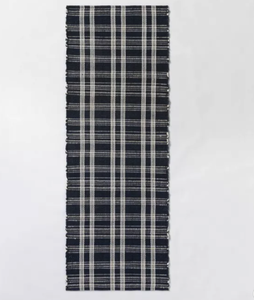 lot 40 image: Windsong IndoorOutdoor Plaid Scatter Rug Navy - Threshold designed with Studio McGee