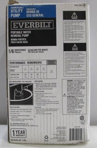 lot 826 image: Everbilt 16 HP Plastic Submersible Utility Pump