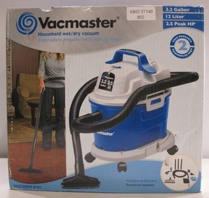 lot 802 image: Vacmaster 3.2 Gallon WetDry Shop Vac Vacuum