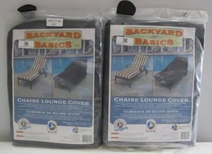 lot 822 image: 2-Pack Backyard Basics 07212BB Chaise Lounge Cover, 76-Inch by 28-Inch by 30-Inch