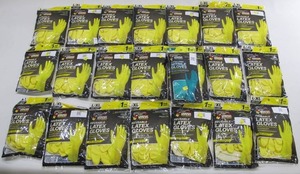 lot 829 image: Lot of 20 Pairs Grease Monkey LXL Reusable Latex Gloves Yellow