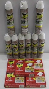 lot 843 image: Lot of Raid Ant and Roach Killer - 9 Bottles5 Boxes