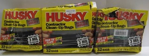 lot 837 image: 3 Boxes Husky 42 Gallon Heavy-Duty Contractor Clean Up Trash Bags