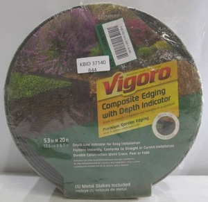 lot 844 image: Vigoro 20 ft. Premium Black Composite Edging