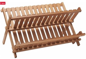 lot 851 image: Lipper International Bamboo Dish Rack 17x13x9 Inches