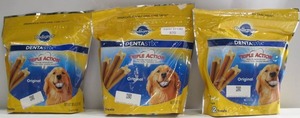 lot 870 image: 3-Pack (96 sticks) Pedigree DentaStix Original Triple Action Dog Treats