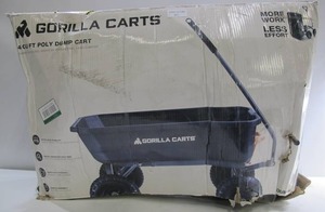 lot 805 image: Gorilla Cart GCG-4 4 cu. ft. Poly Garden Dump Cart