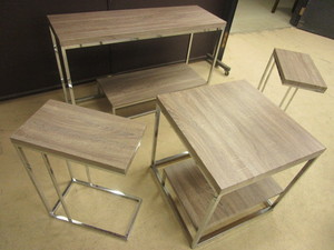 lot 607 image: STEVE SILVER FURNITURE ACCENT TABLE SET