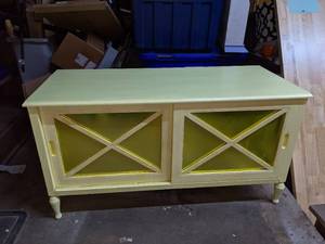 lot 86 image: Cheerful Country Yellow Storage Cabinet