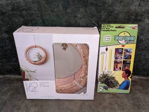 lot 142 image: Hanging Wall Planter & Easy Reach Plant Pulley