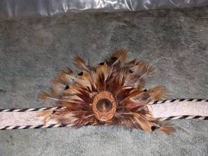 lot 54 image: Handmade Feather Hat Band, New