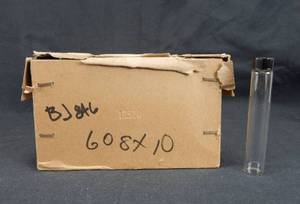 lot 294 image: 1 Gross Lot of Mercer Glass Works 4 DRAM Screw Top Glass Vials