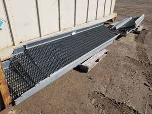 lot 215 image: Lot of (10) Mezzanine Walkway Decking Sections 96Lx26Wx72H