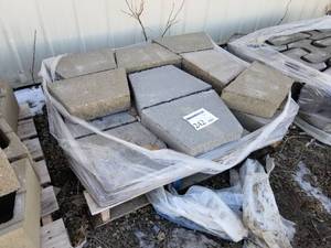 lot 242 image: Lot of (26) Concrete Stones (on pallet)
