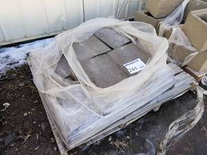 lot 244 image: Lot of (10) Concrete Stones 4H (on pallet)